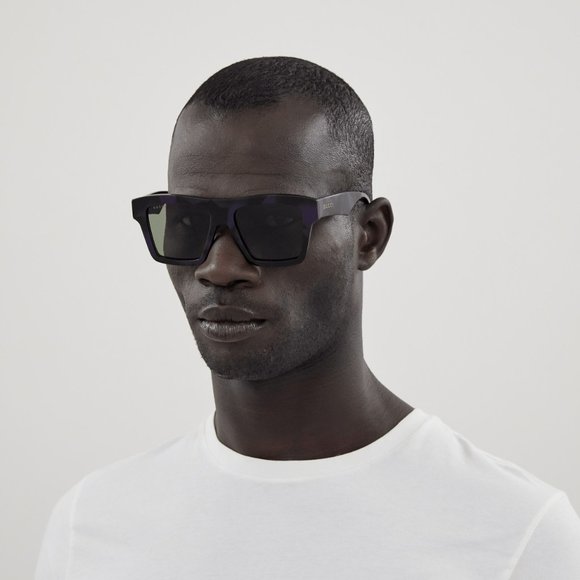 Gucci GG0962S 014 Sunglasses Havana Green Square Unisex GG 0926S - Picture 3 of 11